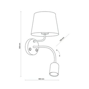 Maja Weiß Wandleuchte 2 Pł E27 + GU10 small 4