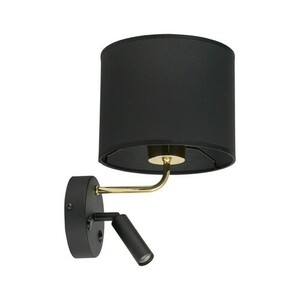 Richi Schwarz/Gold Wandleuchte 1Xe27+1Xg9 small 5