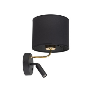 Richi Schwarz/Gold Wandleuchte 1Xe27+1Xg9 small 0
