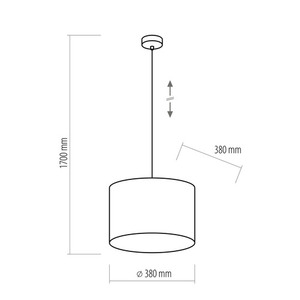 Tercino Schwarz Pendelleuchte 1 Pł 380 small 2