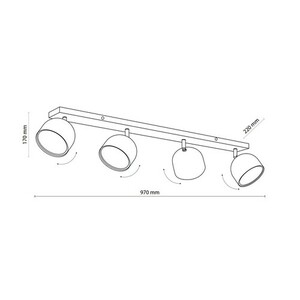 Altea Weiß Deckenleuchte 4 Pł + Glühbirnen small 4