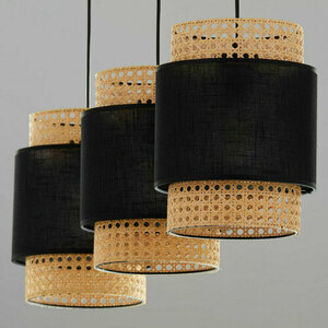 Boho Black Pendelleuchte 3 Pł Strip. small 2