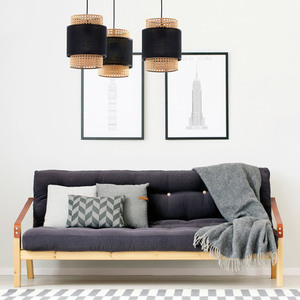 Boho Schwarz Pendelleuchte 3 Pł small 3