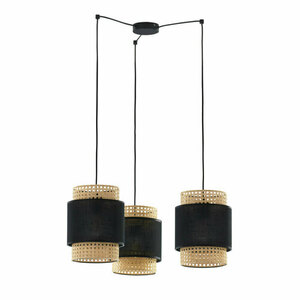 Boho Schwarz Pendelleuchte 3 Pł small 0