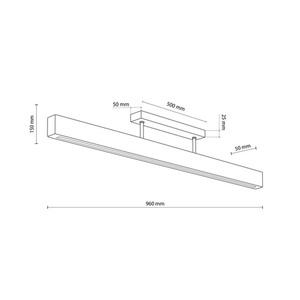 Teo Led-Deckenleuchte Helles Holz 960 Mm small 5