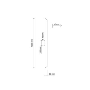 Navi Brown Long Led Wandleuchte small 6