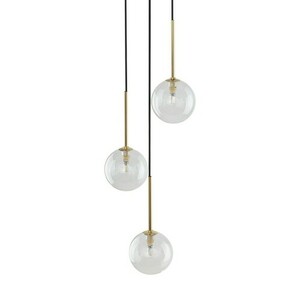 Nilos Schwarz / Gold Pendelleuchte 3Fl small 3