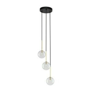 Nilos Schwarz / Gold Pendelleuchte 3Fl small 0