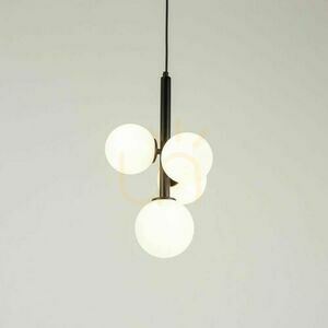 Pendelleuchte Sigma Perla 4-flammig schwarz weiß G9 33487 small 2