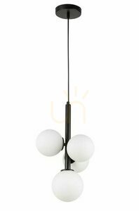 Pendelleuchte Sigma Perla 4-flammig schwarz weiß G9 33487 small 0