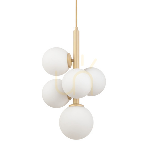 Prüfen Pendelleuchte Sigma Perla 5-flammig goldbeige G9 33607