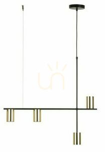 Pendelleuchte Sigma Vendo 4-flammig Schwarz Messing GU10 33690 small 0