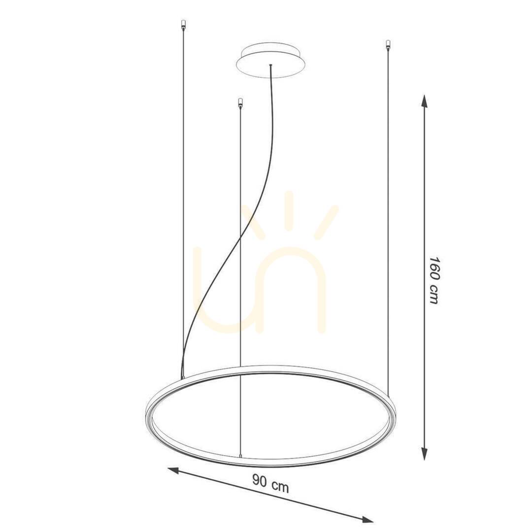 Vorschau Kronleuchter RISA 90 schwarz LED 3000K Thoro Kronleuchter RISA 90 schwarz LED 3000K Thoro