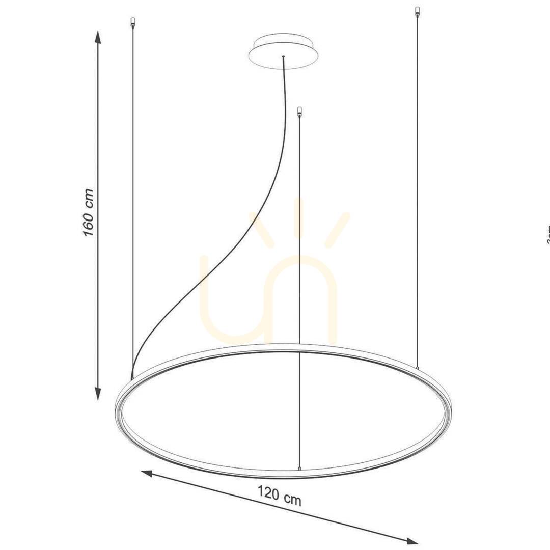 Vorschau Kronleuchter RISA 120 schwarz LED 3000K Thoro Kronleuchter RISA 120 schwarz LED 3000K Thoro