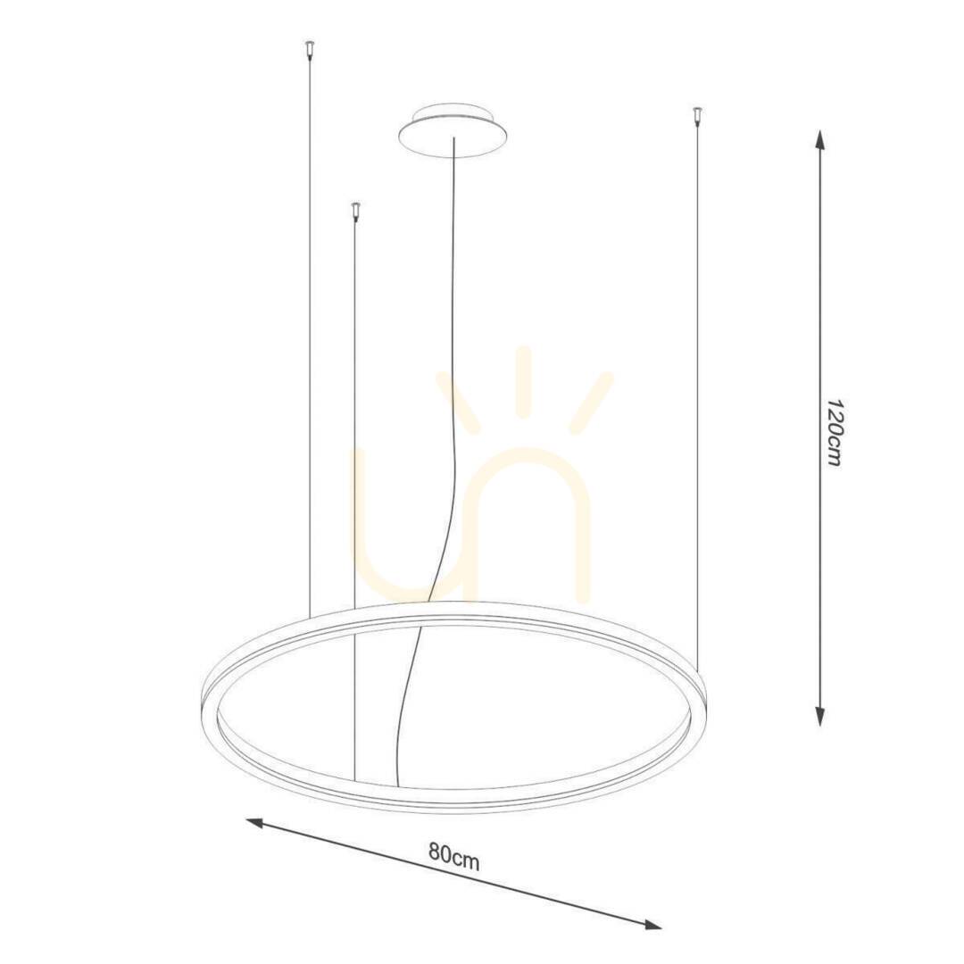 Vorschau Kronleuchter ODA 80 schwarz LED 3000K Thoro Kronleuchter ODA 80 schwarz LED 3000K Thoro