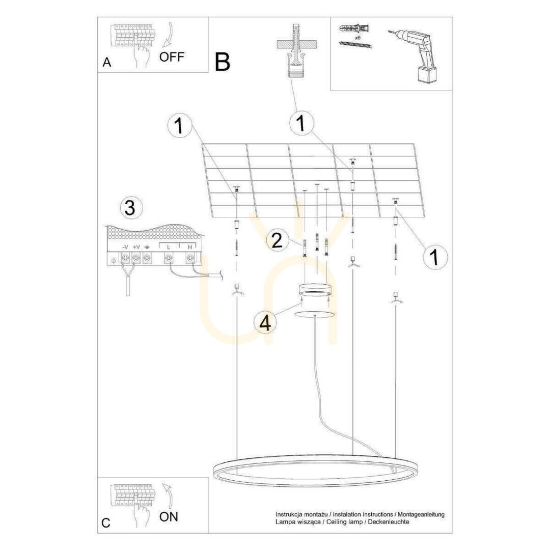 Anzeige Kronleuchter ODA 80 schwarz LED 3000K Thoro Kronleuchter ODA 80 schwarz LED 3000K Thoro
