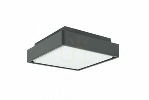 Außen-Deckenleuchte SU-MA BN-KW200 LED 18W 20x20 cm dunkel asche IP65 small 0