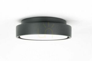 Außen-Deckenleuchte SU-MA BN-OK200 LED 18W 20 cm rund dunkelgrau IP65 small 2