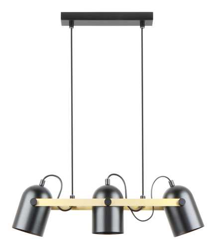 Prüfen Pendelleuchte Zuma Line FATI A8163-3A schwarz MAT-gold/MATT EN