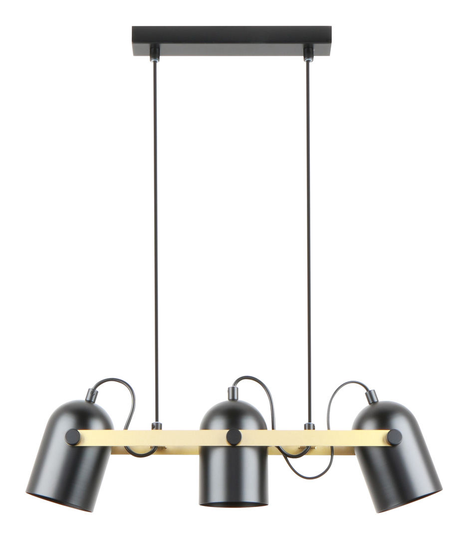 Prüfen Pendelleuchte Zuma Line FATI A8163-3A schwarz MAT-gold/MATT EN Pendelleuchte Zuma Line FATI A8163-3A schwarz MAT-gold/MATT EN