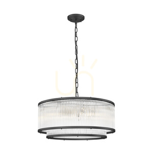 Pendelleuchte Zuma Line SERGIO P0528-06H-P7AC mattschwarz 6×E14 small 1