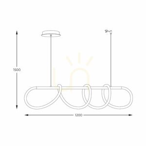 LED-Pendelleuchte Zuma Line BALBO 20006PM-GD gold 120 cm small 2