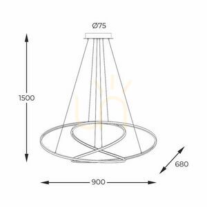 Pendelleuchte Zuma Line CHOLET MD7360-1A-3GT gold small 1