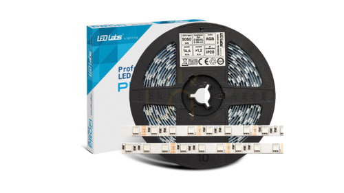 Prüfen PRO 3Y 24V 300 LED 5050 SMD 14.4W RGB Band, 5 m