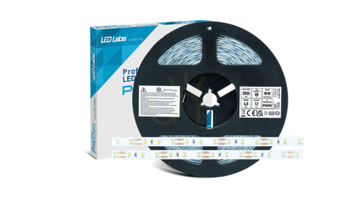 Prüfen Klebeband PRO 3Y 12V 300 LED 2835 SMD 4.8W CW RA90 HS, 5 m