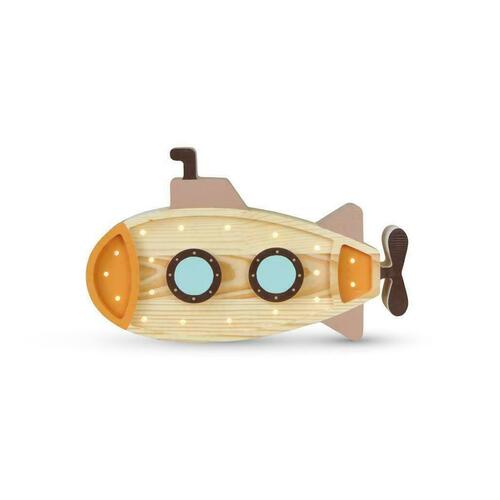 Prüfen U-Boot-Lampe aus Holz / orange - handgefertigt