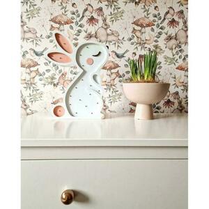 Lampe für Kinderzimmer weiß Hase - handgefertigt small 12
