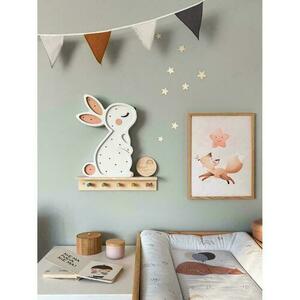 Lampe für Kinderzimmer weiß Hase - handgefertigt small 13