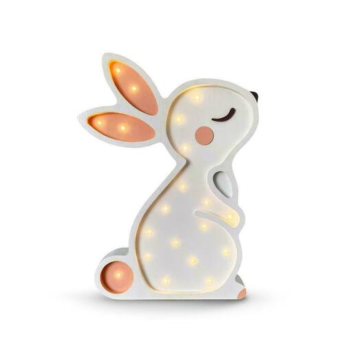 Prüfen Lampe für Kinderzimmer weiß Hase - handgefertigt