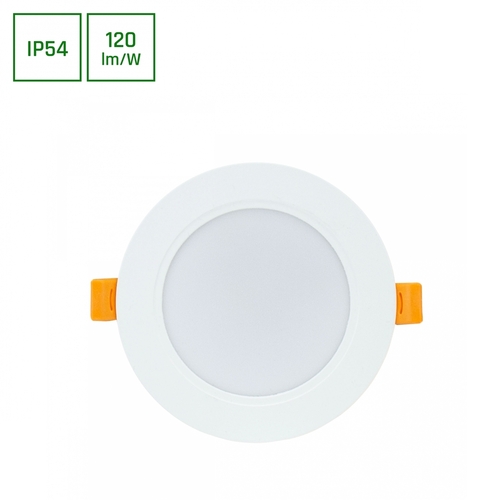 Prüfen Dure 3 Downlight 8 W Cw 230 V 110st Ip54 Ik06 118x31 Weiß Rundes Netzgerät Integriert