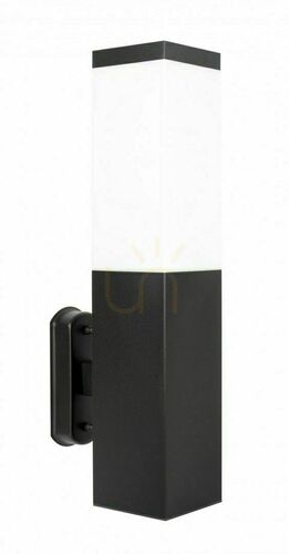 Prüfen Außenwandleuchte SU-MA schwarz Edelstahl quadratisch 34 cm SS802-A BL