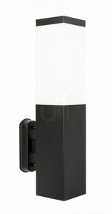 Außenwandleuchte SU-MA schwarz Edelstahl quadratisch 34 cm SS802-A BL small 0