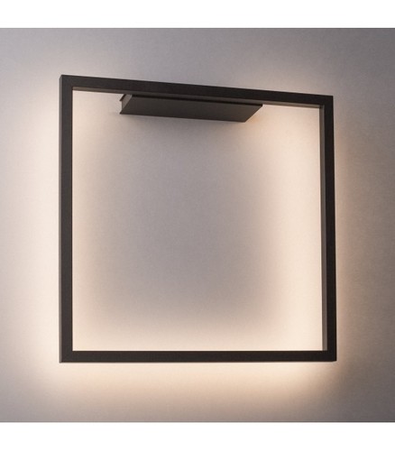 Prüfen Wandleuchte Ramko AKIRA schwarz LED 17W warm 38x38 cm 67078