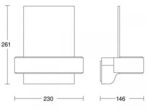 Außenwandleuchte mit Bewegungs- und Dämmerungssensor LED L 820 S SI small 2