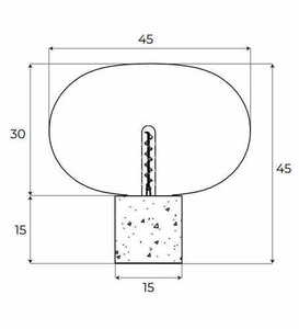 Tischlampe Max Light Moonstone T0055 Rauchglas Weißer Marmor 45 cm small 1