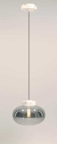Prüfen Pendelleuchte Max Light Moonstone P0517 Rauchglas Weißer Marmor 45 cm
