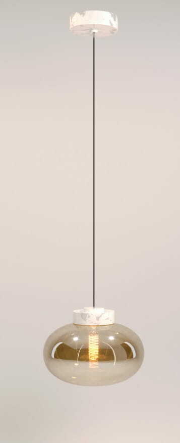 Prüfen Pendelleuchte Max Light Moonstone P0518 Bernsteinglas Weißer Marmor 45 cm Pendelleuchte Max Light Moonstone P0518 Bernsteinglas Weißer Marmor 45 cm
