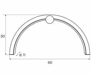 Wandleuchte Max Light Trio Arc W0335 schwarzes Chrom LED 16 W 60 cm IP44 small 2