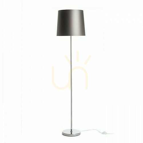 Prüfen Nyc/Conny 35 Stehleuchte Polycotton Weiß/Chrom 230 V Led E27 15 W.