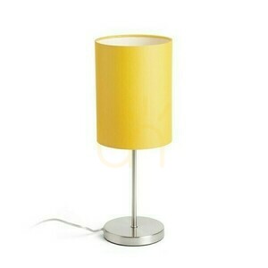 Tischlampe Nyc/Ron 15/20 Polycotton Schwarz/Nickel 230 V Led E27 7 W. small 0