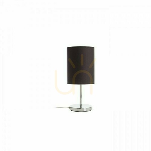 Prüfen Tischlampe Nyc/Ron 15/20 Monaco Oil/Silverrene Pvc/Chrom 230 V Led E27 7 W.