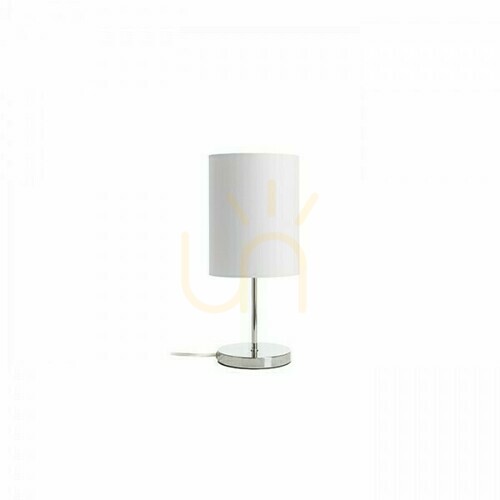 Prüfen Tischleuchte NYC/RON 15/20 RENDL R14056 weißer Stoff Nickel E27 max. 15 W