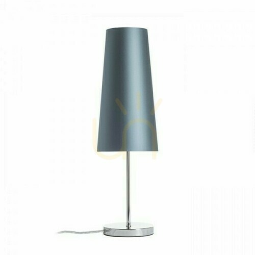 Prüfen Tischlampe Nyc/Conny 15/30 Polycotton Weiß/Nickel 230 V Led E27 7 W.