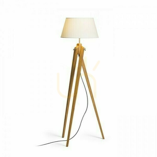 Prüfen Ambitus 46 Stehleuchte Cream White Bamboo 230 V Led E27 11 Watt.