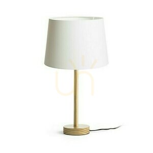Maui/Ambitus Tischlampe 30 Polycotton Weiß/Holz 230 V Led E27 11 W. small 0