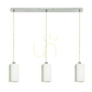 Liz Iii 80 Opal Glas/Chrom Pendelleuchte 230 V Led E27 3x11 W. small 0